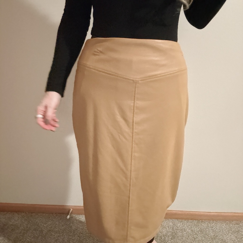 Express Vegan Leather Pencil Skirt